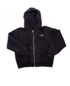 Full Zip Hoodie Cotton Black